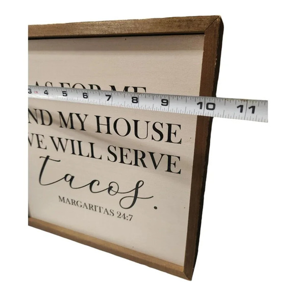Driftless Studios Wooden Wall Sign Will Service Tacos‎ Farmhouse - Picture 5 of 6
